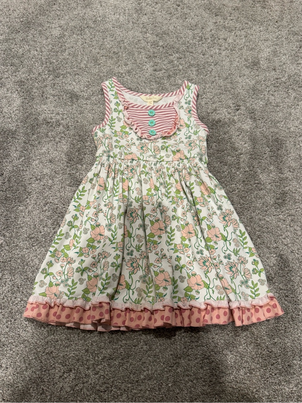 Matilda Jane | Floral Pink & Green Sleeveless Girls' Dress